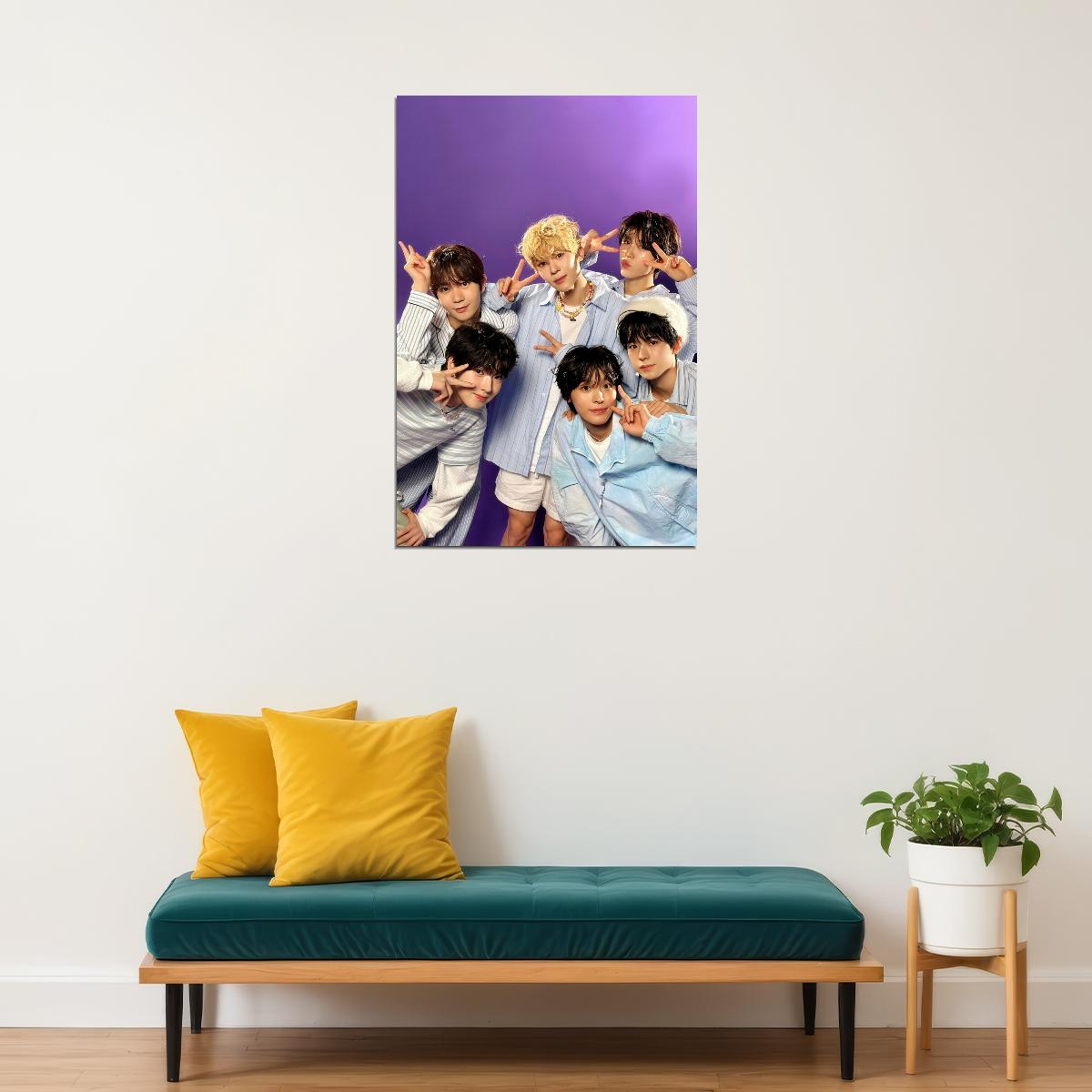 NCT WISH Steady Concept Photo Music Poster K-Pop Boy Band Print Group Shot Cute Aesthetic Wall Art Home Decor For Living Room Gift for Fans