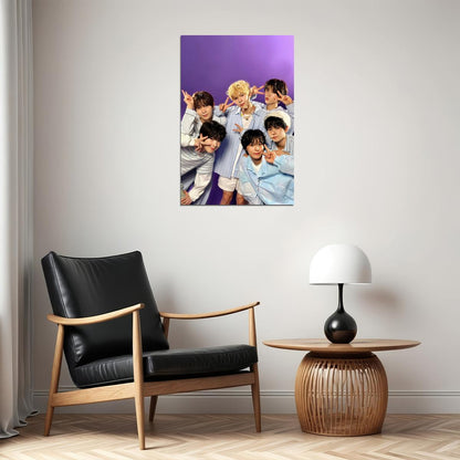 NCT WISH Steady Concept Photo Music Poster K-Pop Boy Band Print Group Shot Cute Aesthetic Wall Art Home Decor For Living Room Gift for Fans