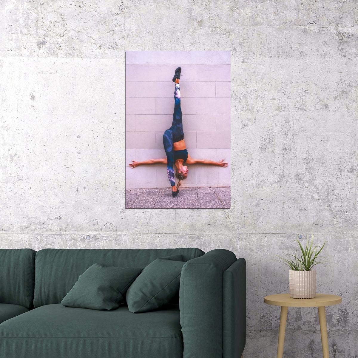 Amanda Bisk Hot Fitness Model Poster Gym Motivational Wall Art Inspirational Workout Yoga Room Decor Aesthetic Sports Print Yoga Wall Decor Athletic Icon HD Photo Print