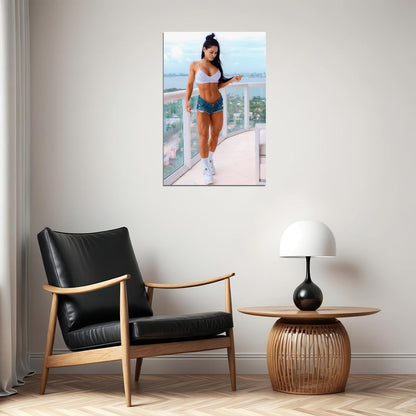 Anita Herbert Hot Fitness Model Poster Sexy Female Wall Art Inspirational Workout Room Decor Aesthetic Sports Print Gym Motivational Wall Decor Athletic Icon HD Photo Print - xonomax
