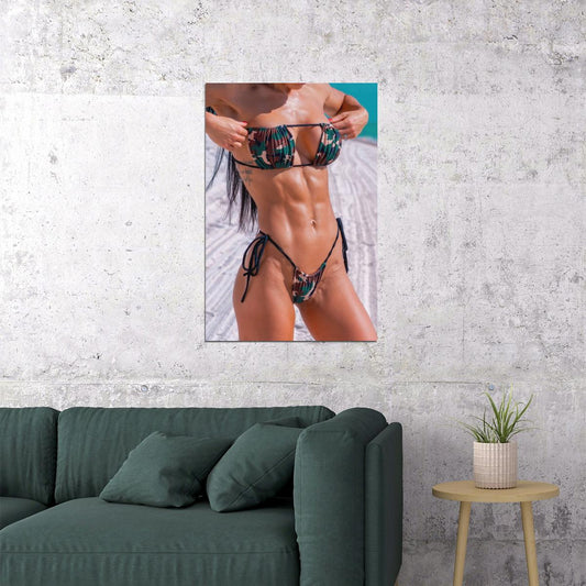 Anita Herbert Hot Fitness Model Poster Sexy Bikini Wall Art Inspirational Workout Room Decor Aesthetic Sports Print Gym Motivational Wall Decor Athletic Icon HD Photo Print - xonomax