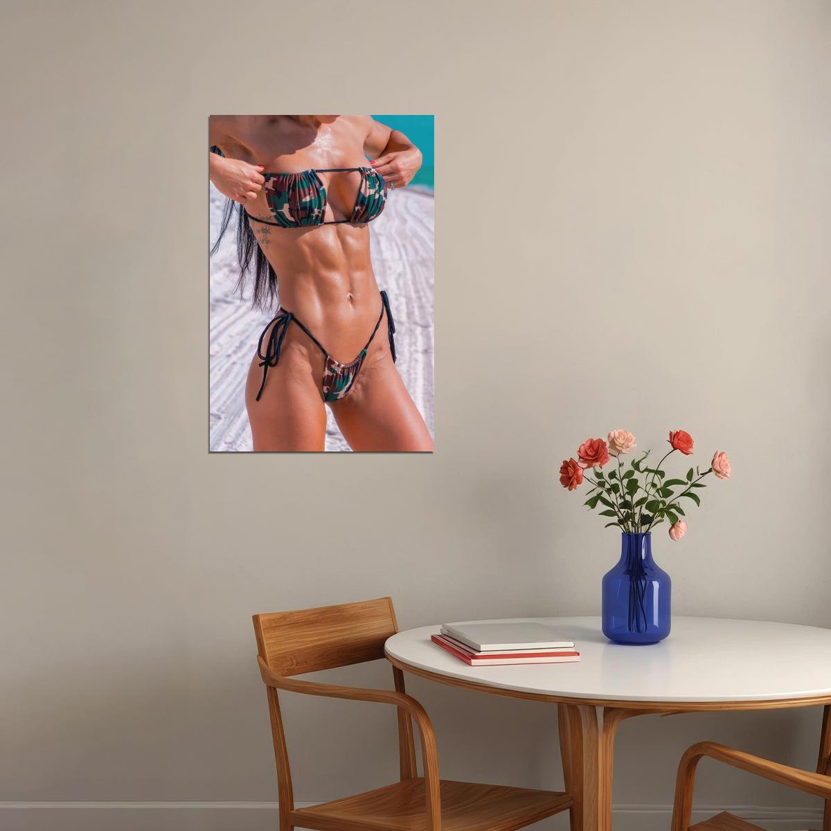 Anita Herbert Hot Fitness Model Poster Sexy Bikini Wall Art Inspirational Workout Room Decor Aesthetic Sports Print Gym Motivational Wall Decor Athletic Icon HD Photo Print - xonomax