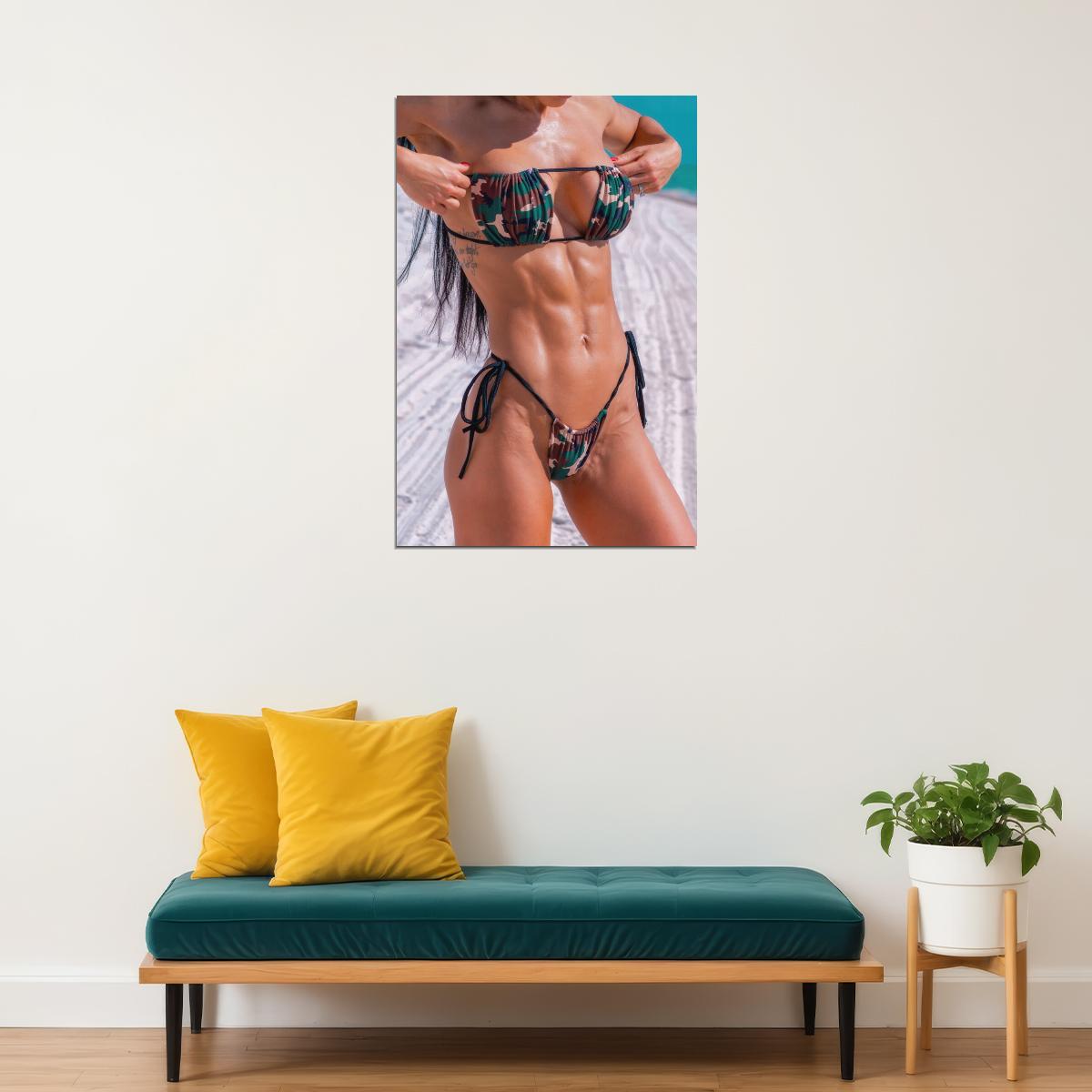 Anita Herbert Hot Fitness Model Poster Sexy Bikini Wall Art Inspirational Workout Room Decor Aesthetic Sports Print Gym Motivational Wall Decor Athletic Icon HD Photo Print - xonomax