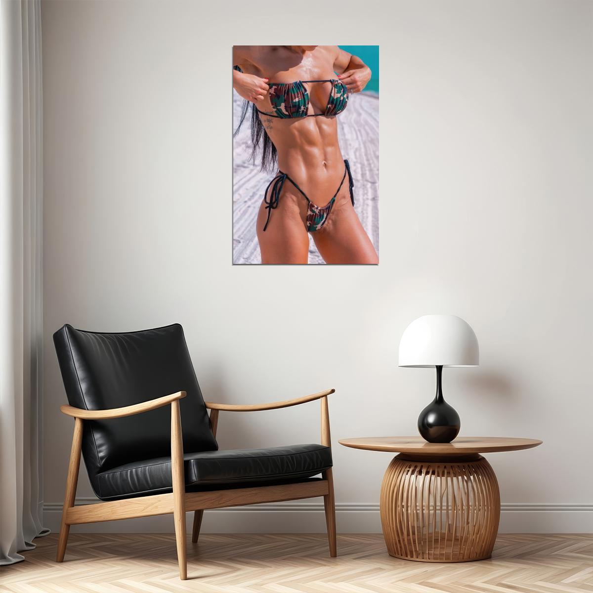 Anita Herbert Hot Fitness Model Poster Sexy Bikini Wall Art Inspirational Workout Room Decor Aesthetic Sports Print Gym Motivational Wall Decor Athletic Icon HD Photo Print - xonomax