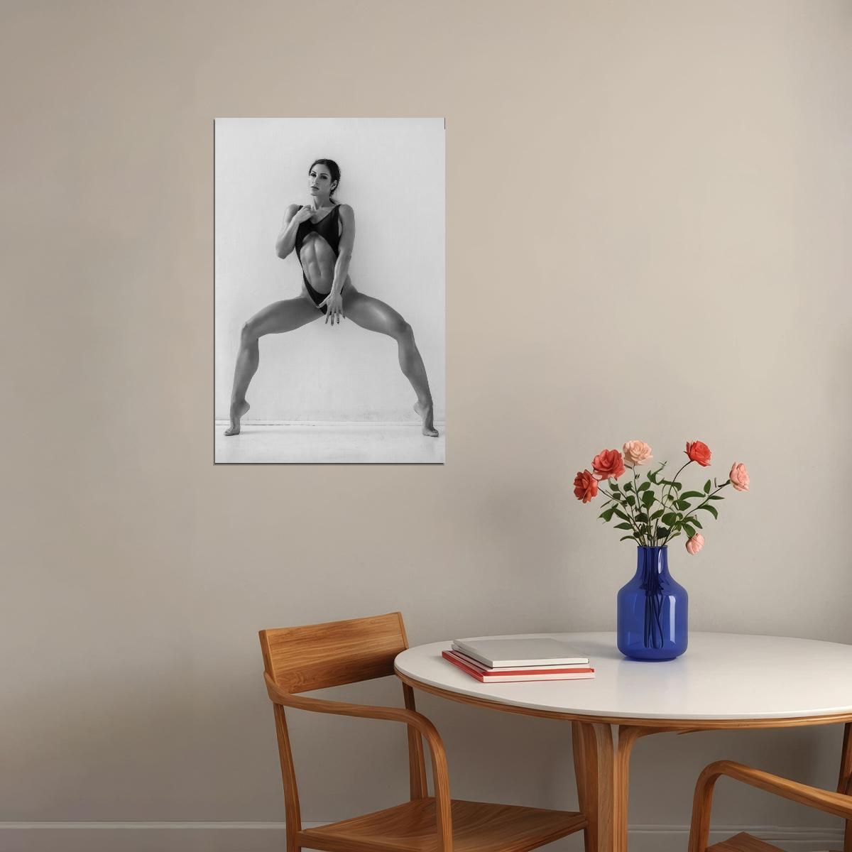 Anita Herbert Hot Fitness Model Poster Sexy Black and White Gym Wall Art Inspirational Workout Decor Aesthetic Sports Print Motivational Wall Decor Athletic Icon HD Photo Print - xonomax
