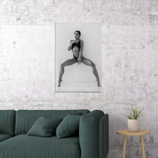 Anita Herbert Hot Fitness Model Poster Sexy Black and White Gym Wall Art Inspirational Workout Decor Aesthetic Sports Print Motivational Wall Decor Athletic Icon HD Photo Print - xonomax