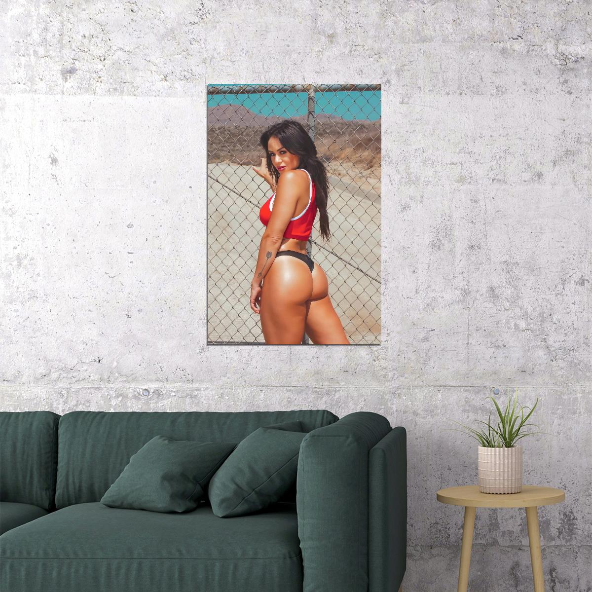 Brittany Coutu Hot Fitness Model Poster Sexy Bikini Wall Art Inspirational Workout Room Decor Aesthetic Sports Print Gym Motivational Wall Decor Athletic Icon HD Photo Print - xonomax