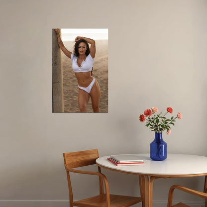 Brittany Coutu Hot Fitness Model Poster Sexy Bikini Wall Art Inspirational Workout Room Decor Aesthetic Sports Print Gym Motivational Wall Decor Athletic Icon HD Photo Print - xonomax