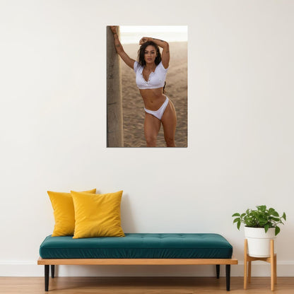 Brittany Coutu Hot Fitness Model Poster Sexy Bikini Wall Art Inspirational Workout Room Decor Aesthetic Sports Print Gym Motivational Wall Decor Athletic Icon HD Photo Print - xonomax