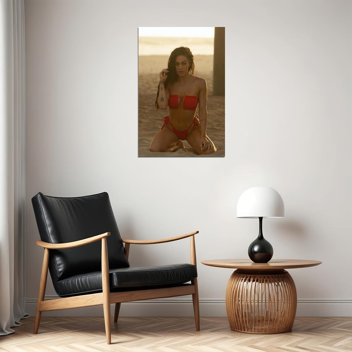 Brittany Coutu Hot Fitness Model Poster Sexy Bikini Wall Art Inspirational Workout Room Decor Aesthetic Sports Print Gym Motivational Wall Decor Athletic Icon HD Photo Print - xonomax