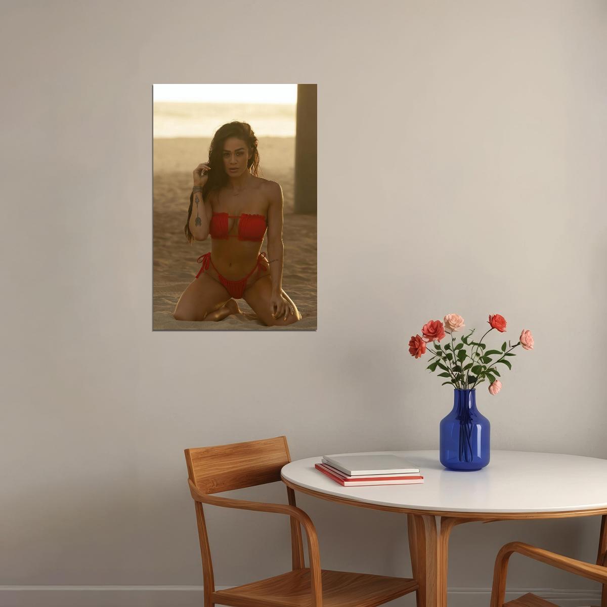 Brittany Coutu Hot Fitness Model Poster Sexy Bikini Wall Art Inspirational Workout Room Decor Aesthetic Sports Print Gym Motivational Wall Decor Athletic Icon HD Photo Print - xonomax