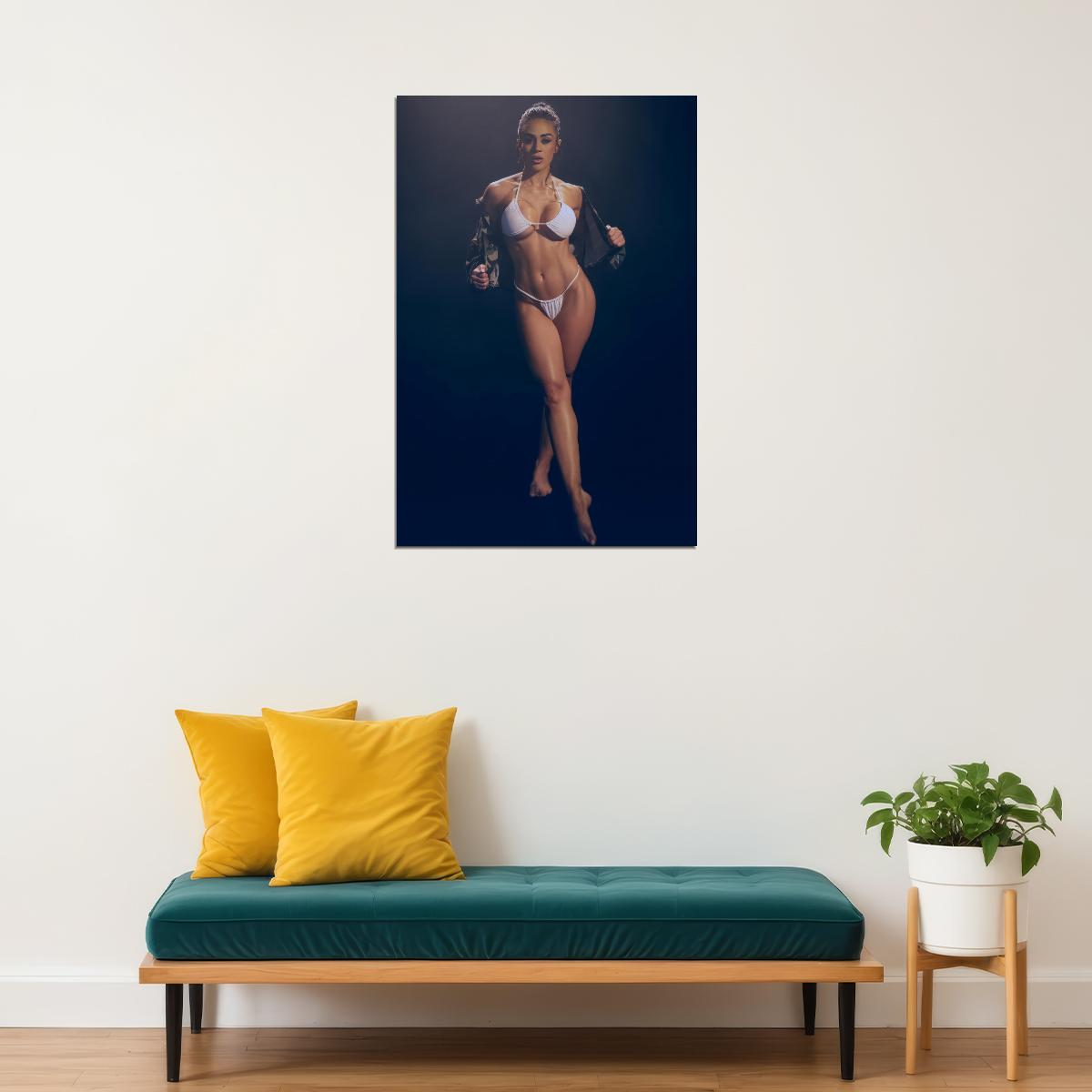 Brittany Coutu Hot Fitness Model Poster Sexy Bikini Wall Art Inspirational Workout Room Decor Aesthetic Sports Print Gym Motivational Wall Decor Athletic Icon HD Photo Print - xonomax