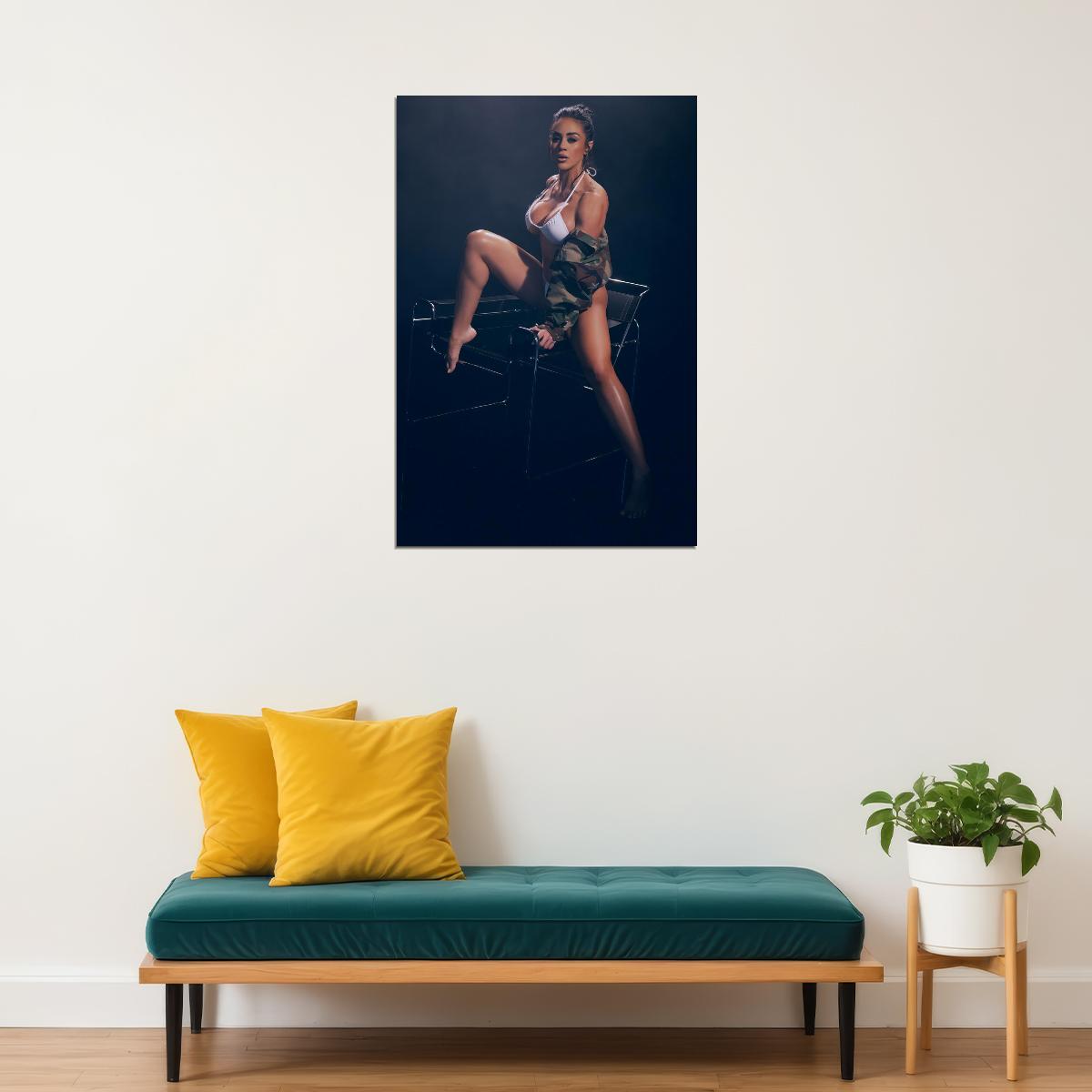 Brittany Coutu Hot Fitness Model Poster Sexy Female Wall Art Inspirational Workout Room Decor Aesthetic Sports Print Gym Motivational Wall Decor Athletic Icon HD Photo Print - xonomax