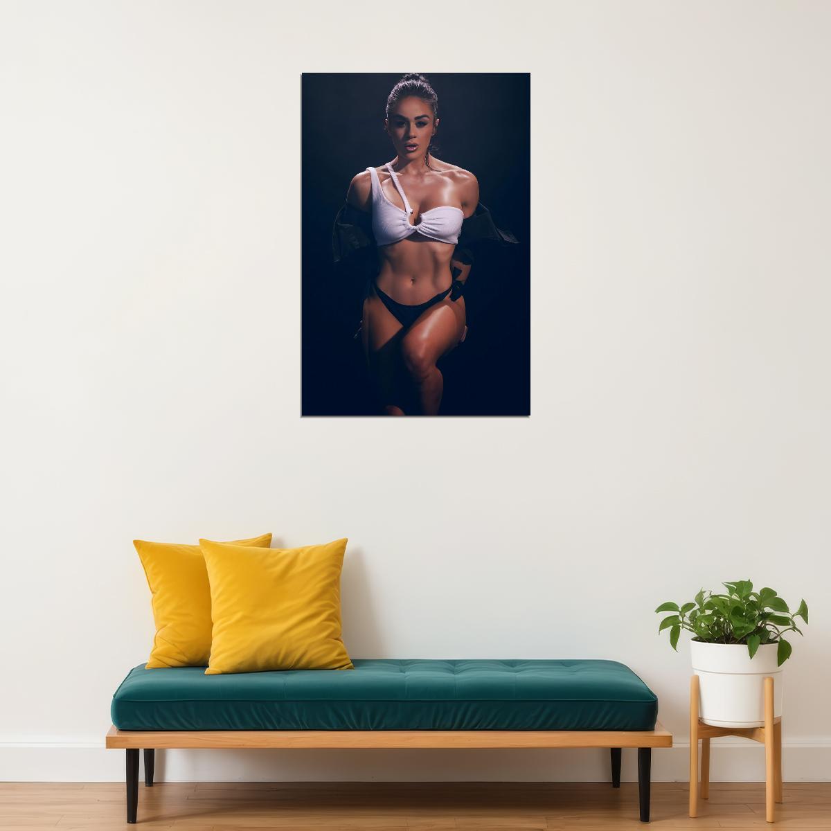 Brittany Coutu Hot Fitness Model Poster Sexy Bikini Wall Art Inspirational Workout Room Decor Aesthetic Sports Print Gym Motivational Wall Decor Athletic Icon HD Photo Print - xonomax
