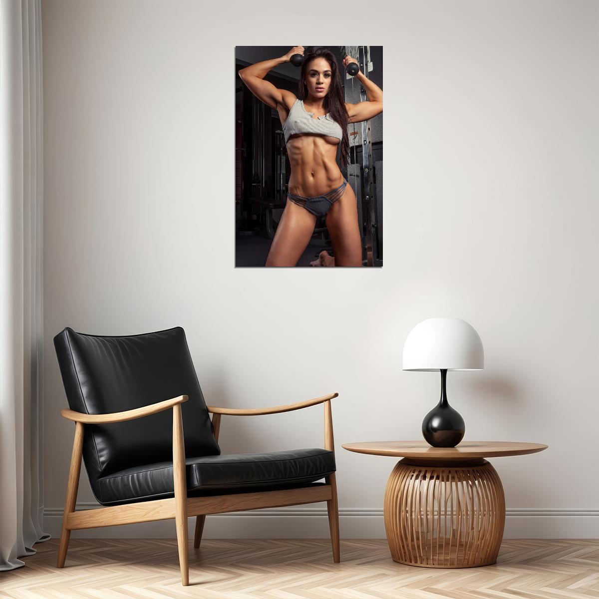 Brittany Coutu Hot Fitness Model Poster Sexy Female Wall Art Inspirational Workout Room Decor Aesthetic Sports Print Gym Motivational Wall Decor Athletic Icon HD Photo Print