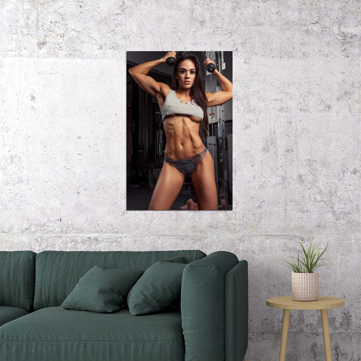 Brittany Coutu Hot Fitness Model Poster Sexy Female Wall Art Inspirational Workout Room Decor Aesthetic Sports Print Gym Motivational Wall Decor Athletic Icon HD Photo Print