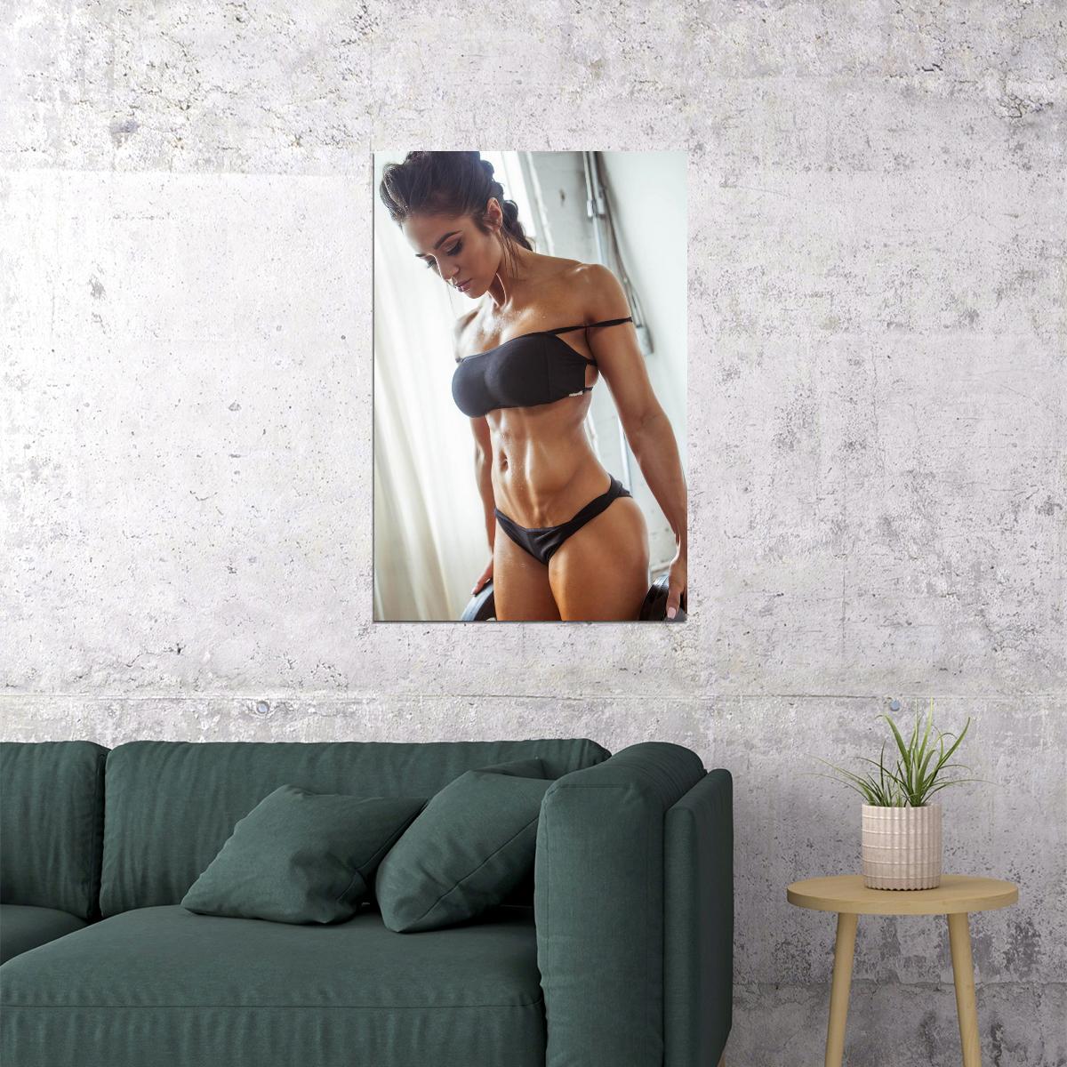 Brittany Coutu Hot Fitness Model Poster Sexy Female Wall Art Inspirational Workout Room Decor Aesthetic Sports Print Gym Motivational Wall Decor Athletic Icon HD Photo Print