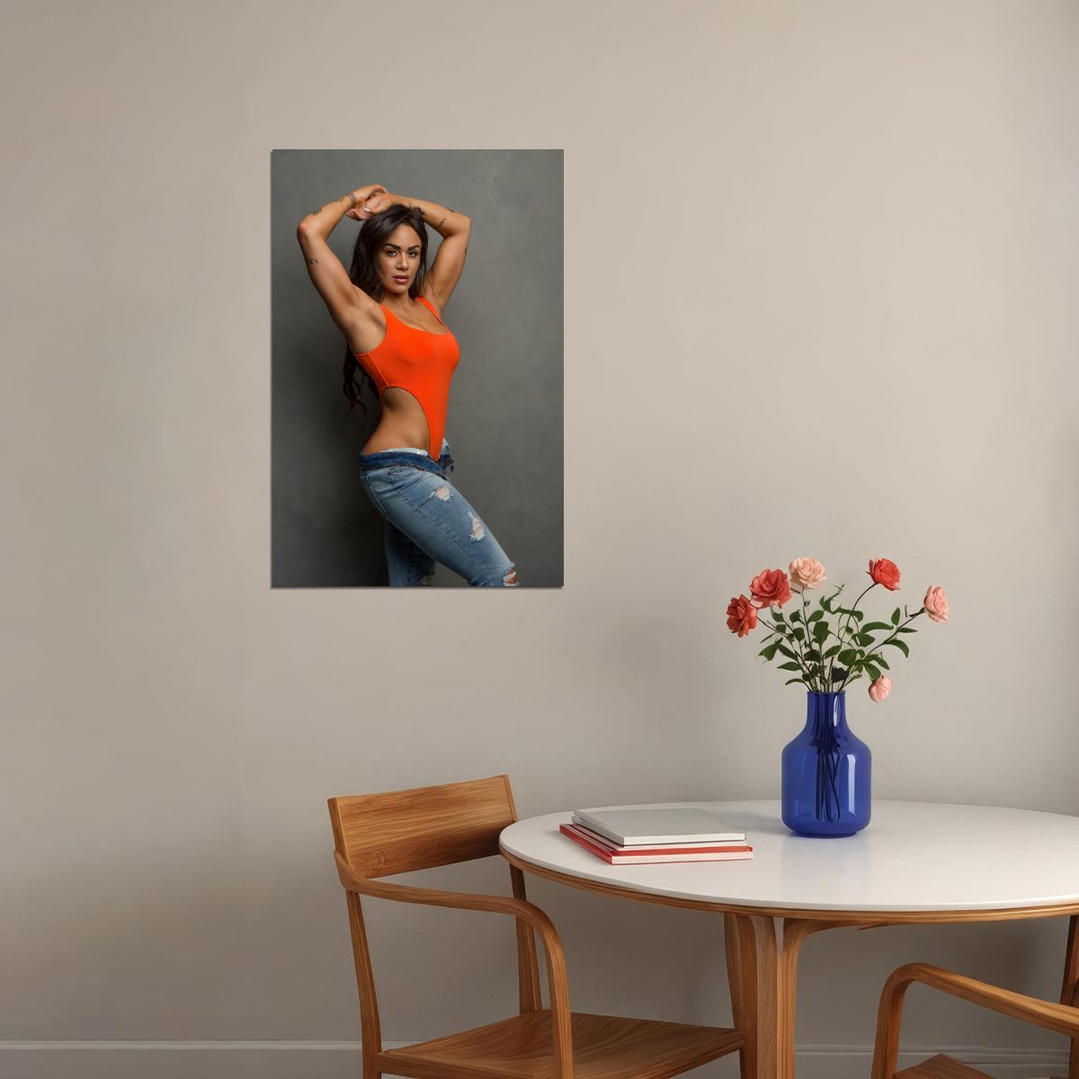 Brittany Coutu Hot Fitness Model Poster Sexy Female Wall Art Inspirational Workout Room Decor Aesthetic Sports Print Gym Motivational Wall Decor Athletic Icon HD Photo Print