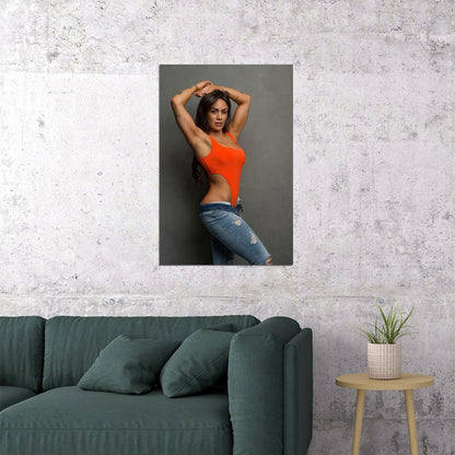 Brittany Coutu Hot Fitness Model Poster Sexy Female Wall Art Inspirational Workout Room Decor Aesthetic Sports Print Gym Motivational Wall Decor Athletic Icon HD Photo Print