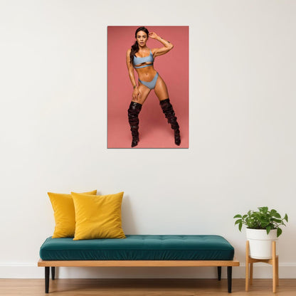 Brittany Coutu Hot Fitness Model Poster Sexy Female Wall Art Inspirational Workout Room Decor Aesthetic Sports Print Gym Motivational Wall Decor Athletic Icon HD Photo Print - xonomax