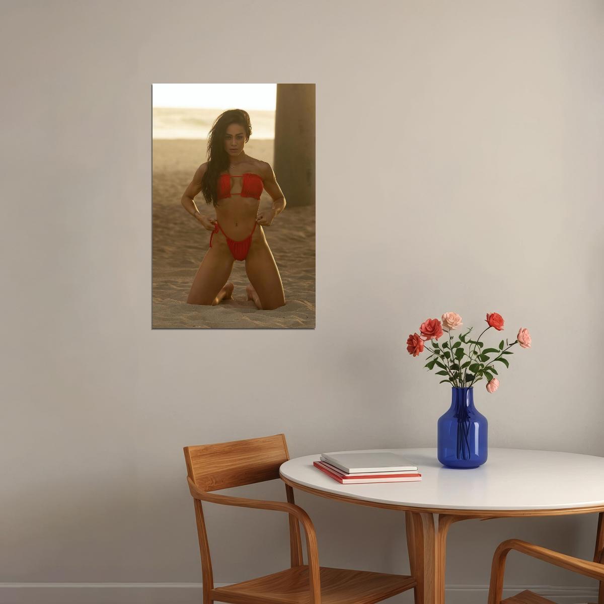 Brittany Coutu Hot Fitness Model Poster Sexy Bikini Wall Art Inspirational Workout Room Decor Aesthetic Sports Print Gym Motivational Wall Decor Athletic Icon HD Photo Print - xonomax