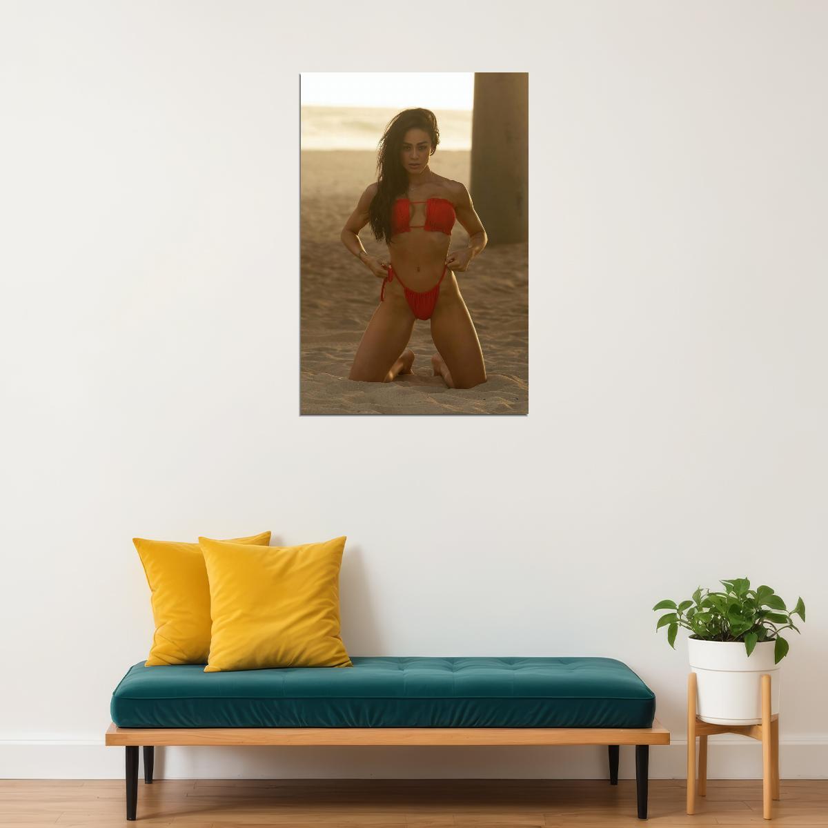 Brittany Coutu Hot Fitness Model Poster Sexy Bikini Wall Art Inspirational Workout Room Decor Aesthetic Sports Print Gym Motivational Wall Decor Athletic Icon HD Photo Print - xonomax