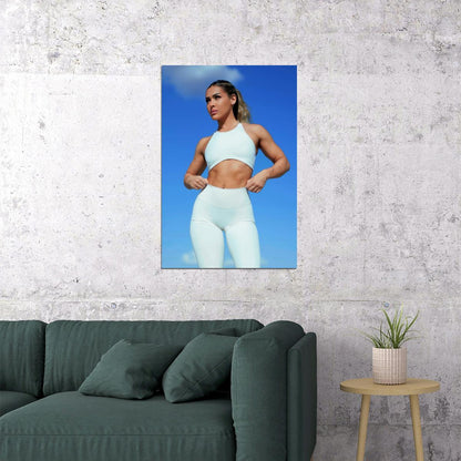 Cassandra Martin Hot Fitness Model Poster Gym Icon Motivational Wall Art Inspirational Workout Room Decor Aesthetic Sports Print Exercise Wall Decor Athletic Icon HD Photo Print