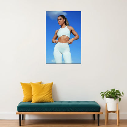 Cassandra Martin Hot Fitness Model Poster Gym Icon Motivational Wall Art Inspirational Workout Room Decor Aesthetic Sports Print Exercise Wall Decor Athletic Icon HD Photo Print