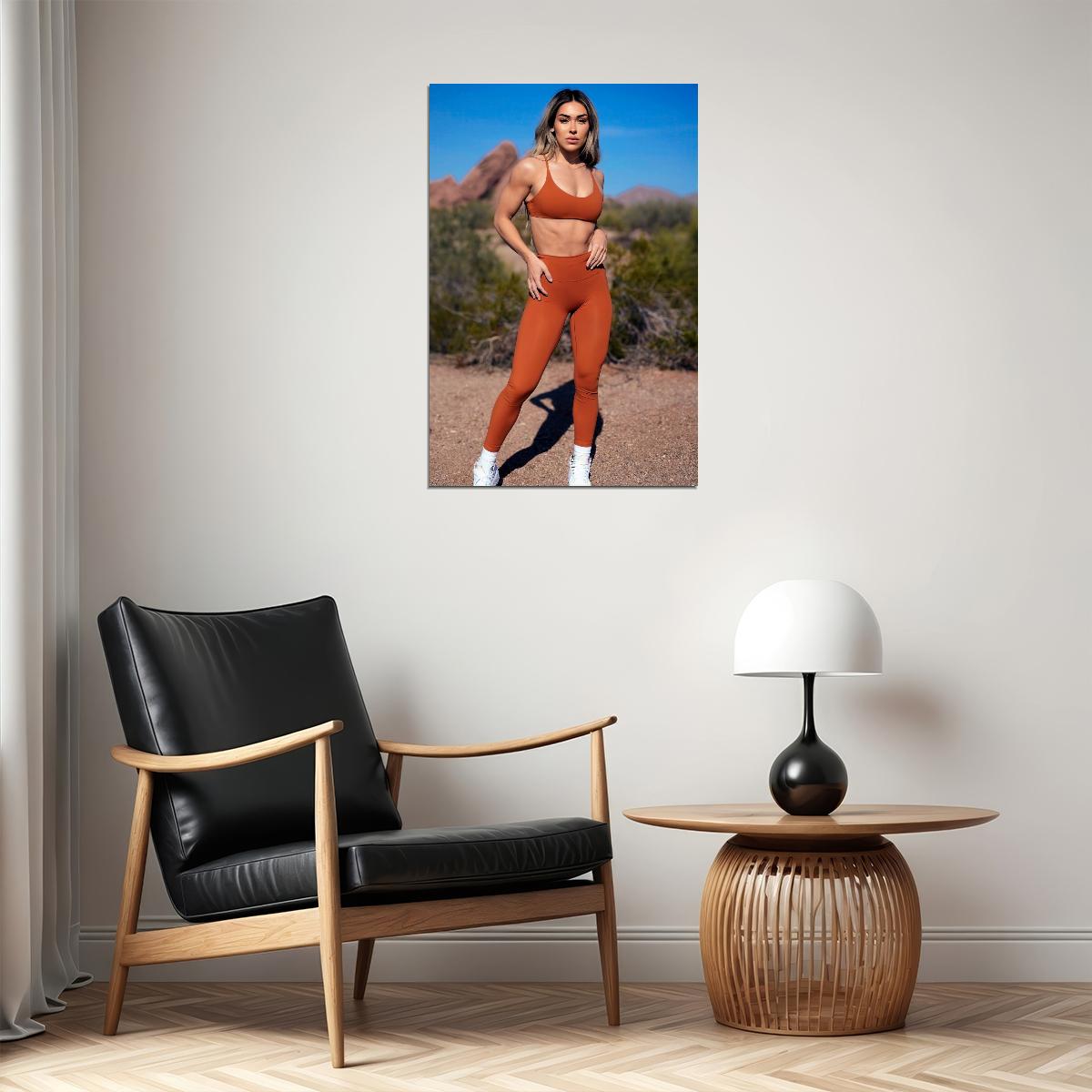 Cassandra Martin Hot Fitness Model Poster Gym Motivational Wall Art Sexy Inspirational Workout Room Decor Aesthetic Sports Print Exercise Wall Decor Athletic Icon HD Photo Print