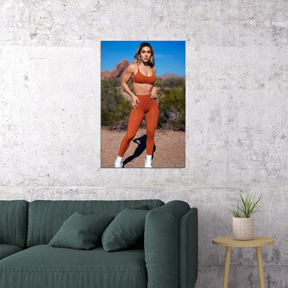 Cassandra Martin Hot Fitness Model Poster Gym Motivational Wall Art Sexy Inspirational Workout Room Decor Aesthetic Sports Print Exercise Wall Decor Athletic Icon HD Photo Print