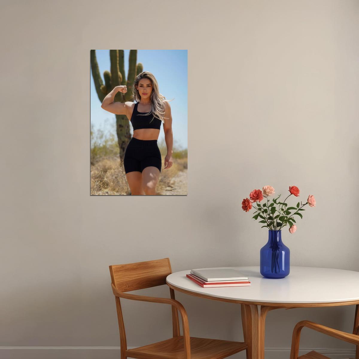 Cassandra Martin Hot Fitness Model Poster Strong Sexy Women Wall Art Inspirational Workout Room Decor Aesthetic Sports Gym Motivational Wall Decor Athletic Icon HD Photo Print