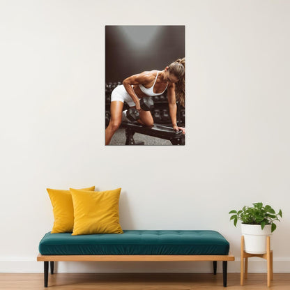 Chontel Duncan Hot Fitness Model Poster Strong Sexy Women Wall Art Inspirational Workout Room Decor Aesthetic Sports Print Gym Motivational Wall Decor Athletic Icon HD Photo Print