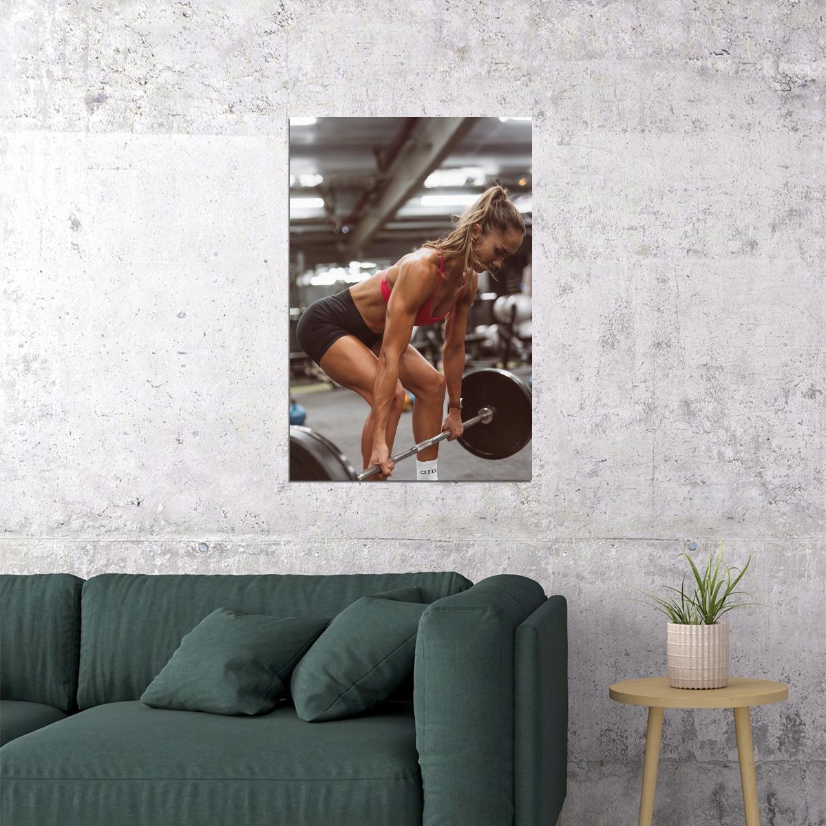 Chontel Duncan Hot Fitness Model Poster Strong Sexy Women Wall Art Inspirational Workout Room Decor Aesthetic Sports Print Gym Motivational Wall Decor Athletic Icon HD Photo Print