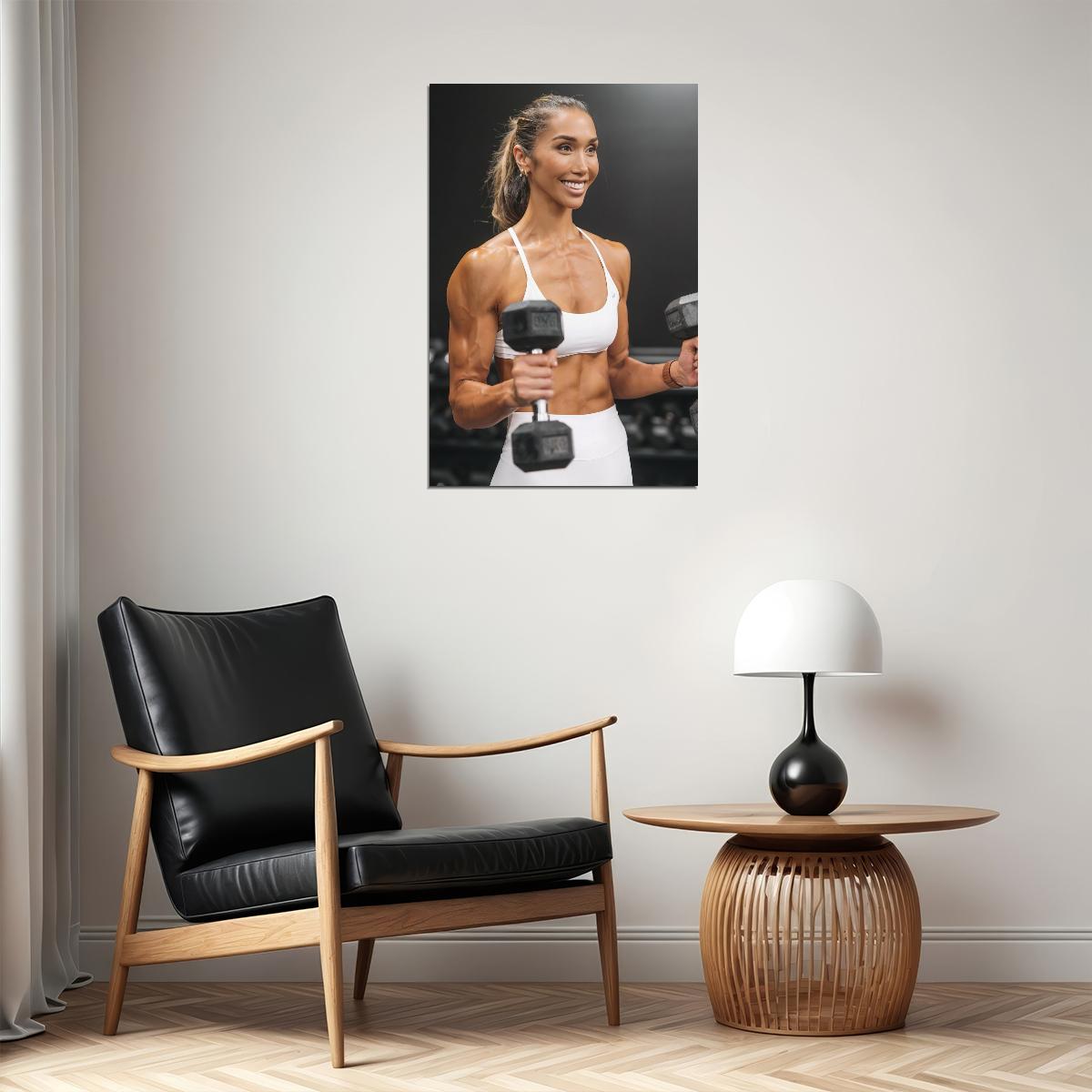 Chontel Duncan Hot Fitness Model Poster Strong Sexy Women Wall Art Inspirational Workout Room Decor Aesthetic Sports Print Gym Motivational Wall Decor Athletic Icon HD Photo Print