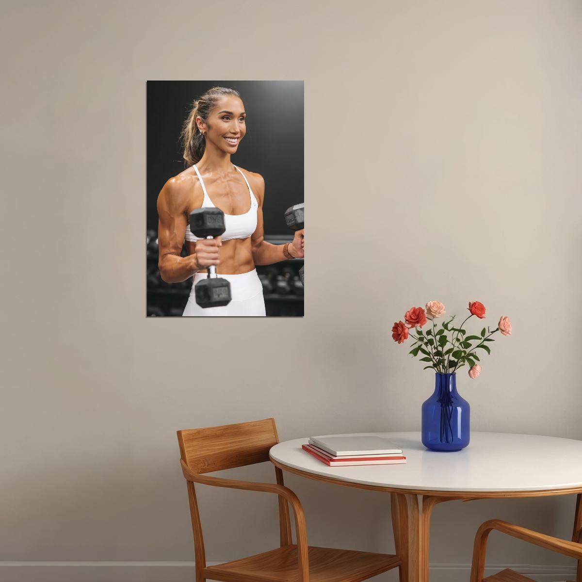 Chontel Duncan Hot Fitness Model Poster Strong Sexy Women Wall Art Inspirational Workout Room Decor Aesthetic Sports Print Gym Motivational Wall Decor Athletic Icon HD Photo Print