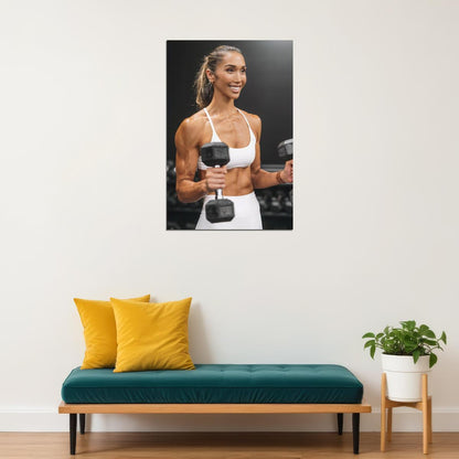 Chontel Duncan Hot Fitness Model Poster Strong Sexy Women Wall Art Inspirational Workout Room Decor Aesthetic Sports Print Gym Motivational Wall Decor Athletic Icon HD Photo Print