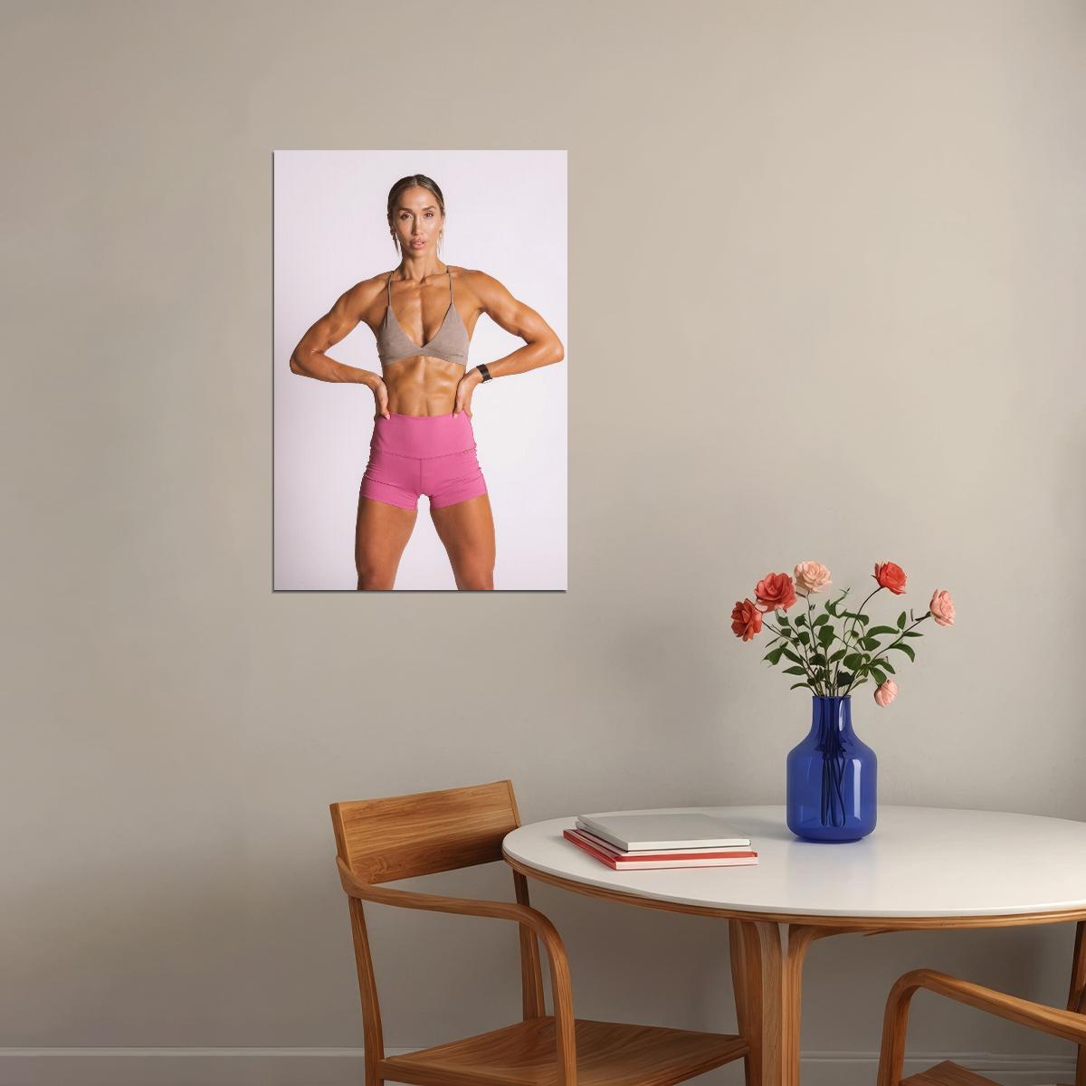 Chontel Duncan Hot Fitness Model Poster Strong Sexy Women Wall Art Inspirational Workout Room Decor Aesthetic Sports Print Gym Motivational Wall Decor Athletic Icon HD Photo Print