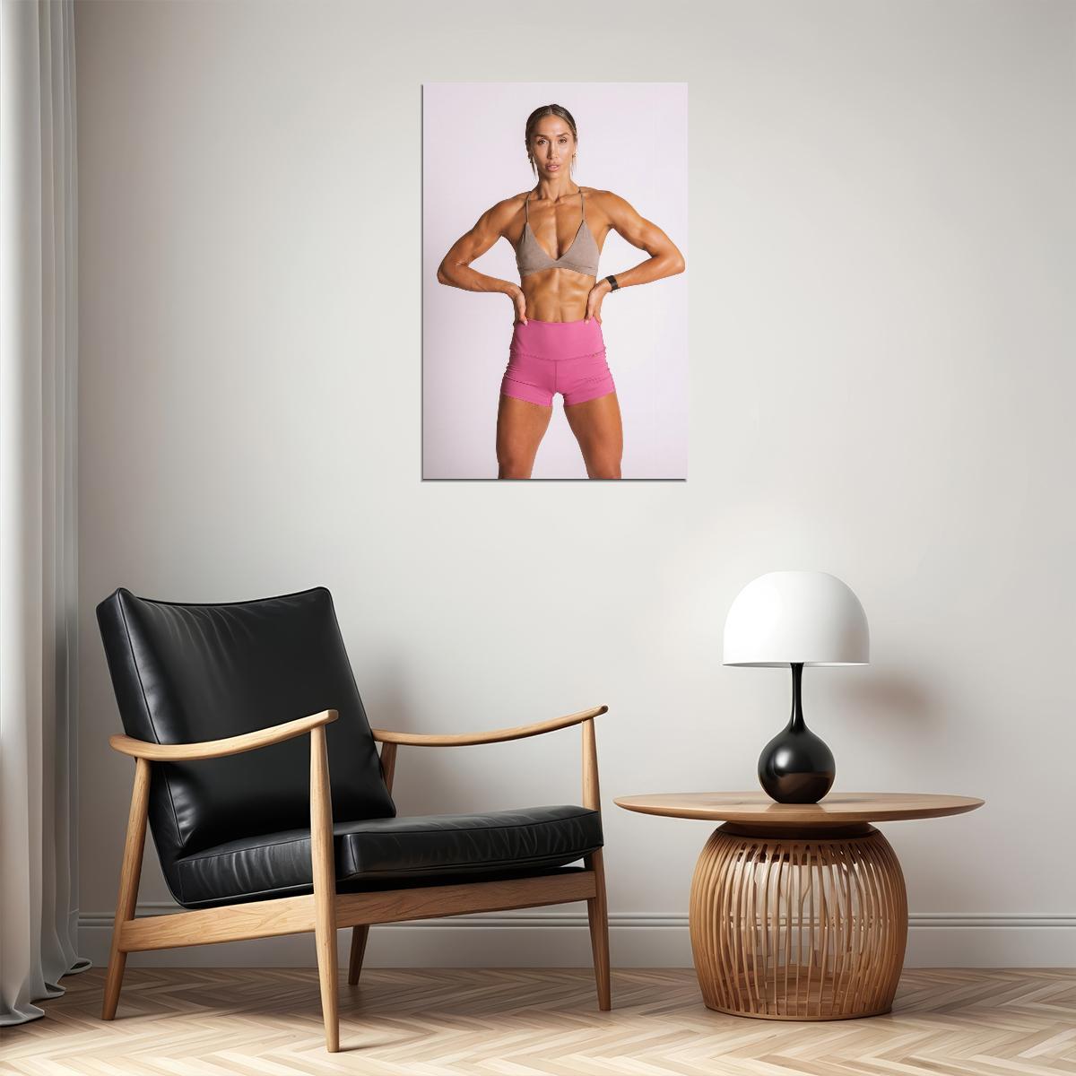 Chontel Duncan Hot Fitness Model Poster Strong Sexy Women Wall Art Inspirational Workout Room Decor Aesthetic Sports Print Gym Motivational Wall Decor Athletic Icon HD Photo Print