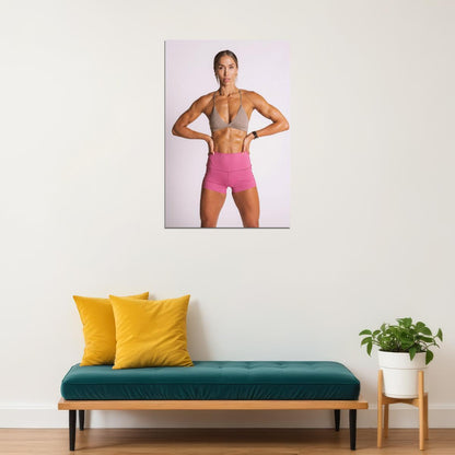 Chontel Duncan Hot Fitness Model Poster Strong Sexy Women Wall Art Inspirational Workout Room Decor Aesthetic Sports Print Gym Motivational Wall Decor Athletic Icon HD Photo Print