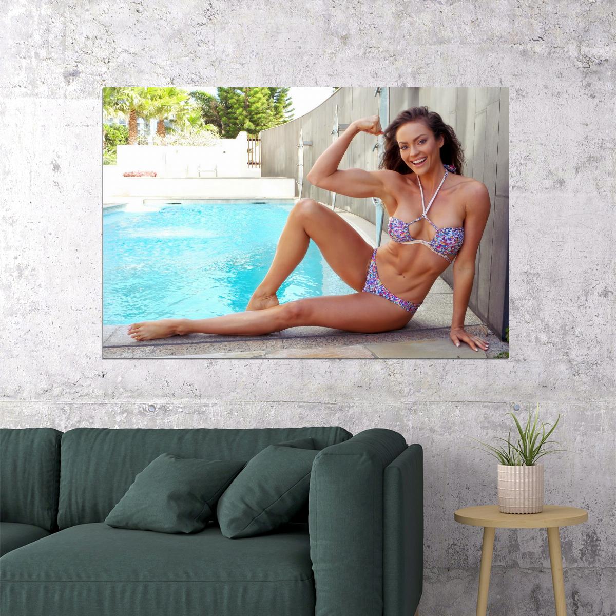 Emily Skye Hot Fitness Model Poster Strong Sexy Women Wall Art Inspirational Workout Room Decor Aesthetic Sports Print Gym Motivational Wall Decor Athletic Icon HD Photo Print