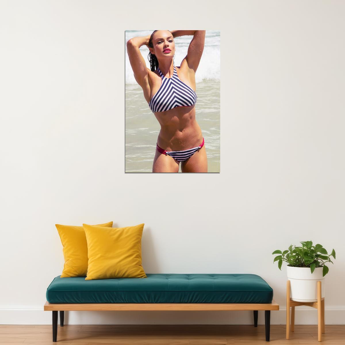 Emily Skye Hot Fitness Model Poster Sexy Female Wall Art Inspirational Workout Room Decor Aesthetic Sports Print Gym Motivational Wall Decor Athletic Icon HD Photo Print - xonomax