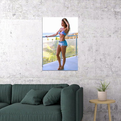 Emily Skye Hot Fitness Model Poster Sexy Female Wall Art Inspirational Workout Room Decor Aesthetic Sports Print Gym Motivational Wall Decor Athletic Icon HD Photo Print - xonomax
