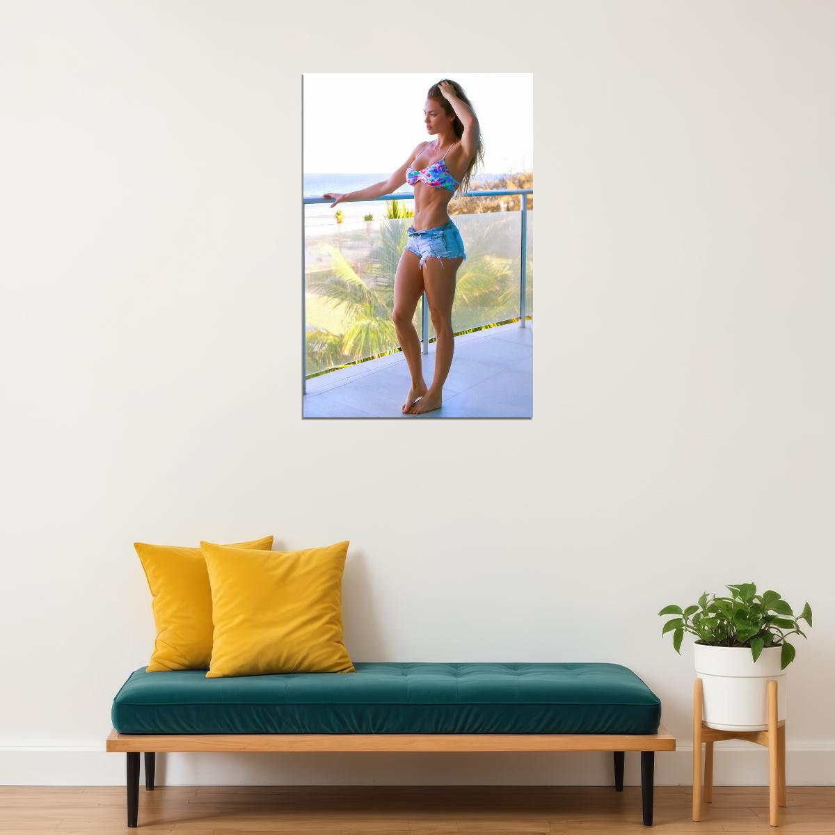 Emily Skye Hot Fitness Model Poster Sexy Female Wall Art Inspirational Workout Room Decor Aesthetic Sports Print Gym Motivational Wall Decor Athletic Icon HD Photo Print - xonomax