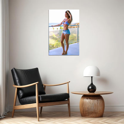Emily Skye Hot Fitness Model Poster Sexy Female Wall Art Inspirational Workout Room Decor Aesthetic Sports Print Gym Motivational Wall Decor Athletic Icon HD Photo Print - xonomax