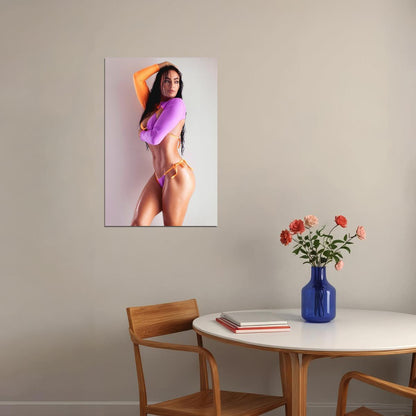 Emily Skye Hot Fitness Model Poster Sexy Bikini Wall Art Inspirational Workout Room Decor Aesthetic Sports Print Gym Motivational Wall Decor Athletic Icon HD Photo Print - xonomax