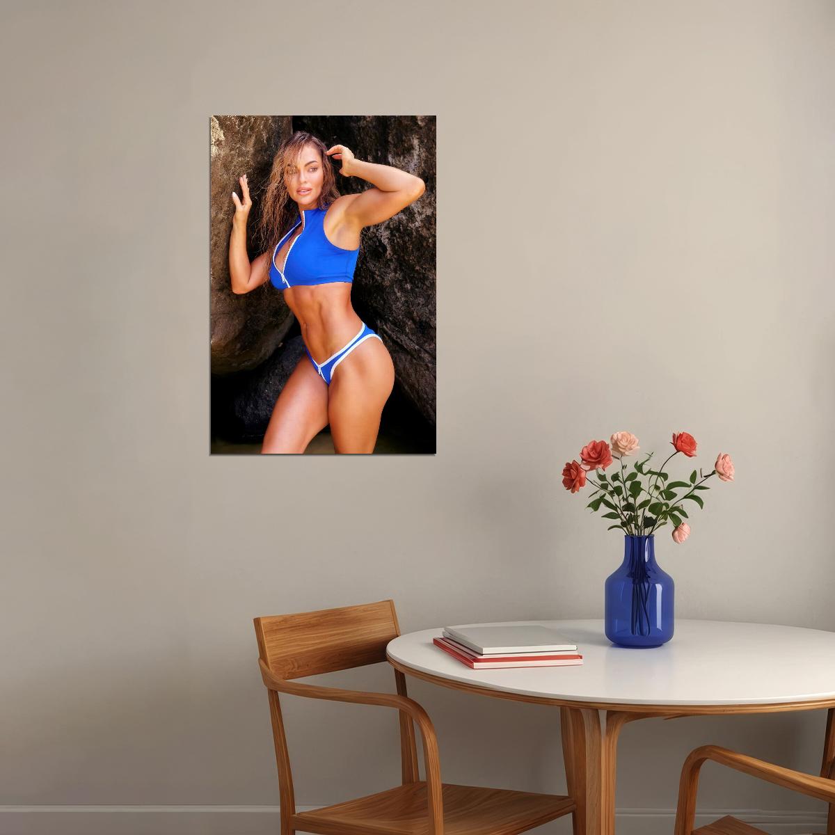 Emily Skye Hot Fitness Model Poster Sexy Bikini Wall Art Inspirational Workout Room Decor Aesthetic Sports Print Gym Motivational Wall Decor Athletic Icon HD Photo Print - xonomax