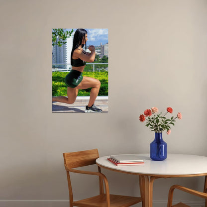 Eva Andressa Hot Fitness Model Poster Strong Sexy Women Wall Art Inspirational Workout Room Decor Aesthetic Sports Print Gym Motivational Wall Decor Athletic Icon HD Photo Print