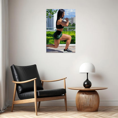 Eva Andressa Hot Fitness Model Poster Strong Sexy Women Wall Art Inspirational Workout Room Decor Aesthetic Sports Print Gym Motivational Wall Decor Athletic Icon HD Photo Print