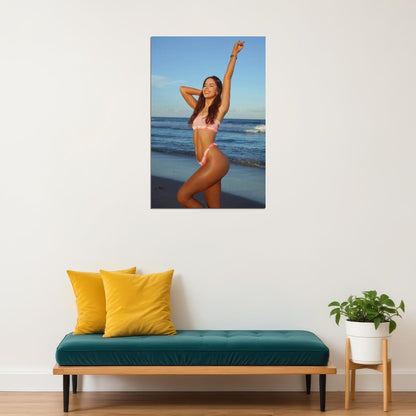 Jen Selter Hot Fitness Model Poster Sexy Bikini Wall Art Inspirational Workout Room Decor Aesthetic Sports Print Gym Motivational Wall Decor Athletic Icon HD Photo Print