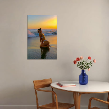 Jen Selter Hot Fitness Model Poster Sexy Bikini Wall Art Inspirational Workout Room Decor Aesthetic Sports Print Gym Motivational Wall Decor Athletic Icon HD Photo Print